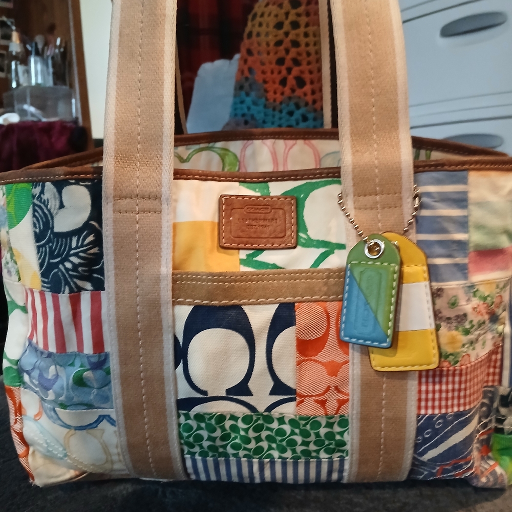Coach Multicolor Patchwork Tote